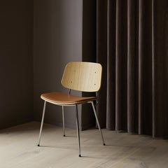 Soborg Chair - Steel Frame, Seat Upholstered