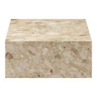 Marble Plinth Coffee Table - Low