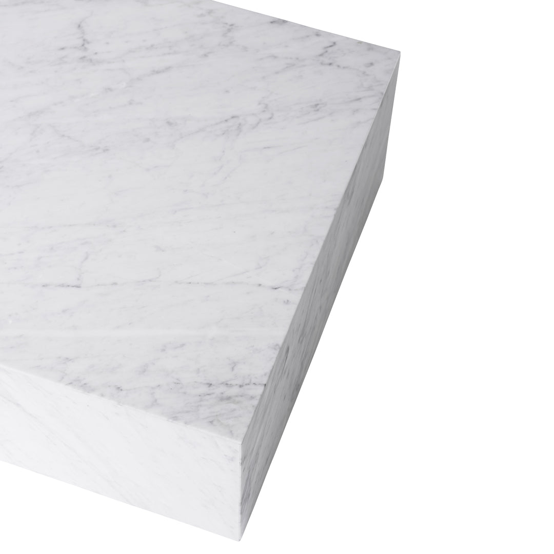 Marble Plinth Coffee Table - Low