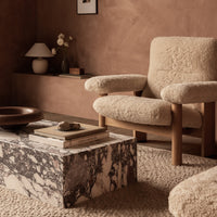 Marble Plinth Coffee Table - Low