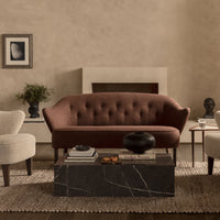 Marble Plinth Coffee Table - Low