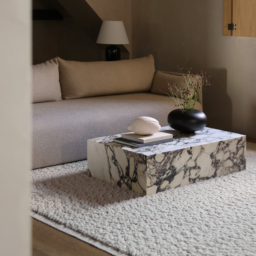 Marble Plinth Coffee Table - Low