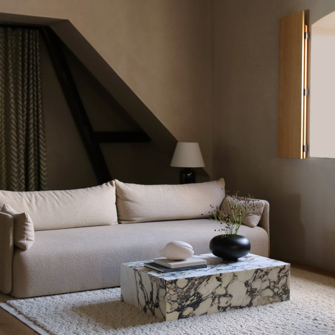 Marble Plinth Coffee Table - Low