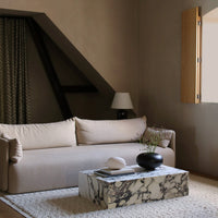 Marble Plinth Coffee Table - Low