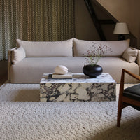 Marble Plinth Coffee Table - Low