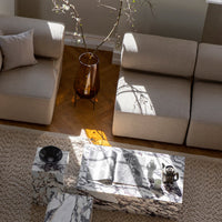 Marble Plinth Coffee Table - Low
