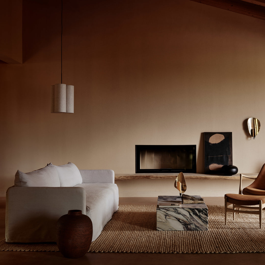 Marble Plinth Coffee Table - Low