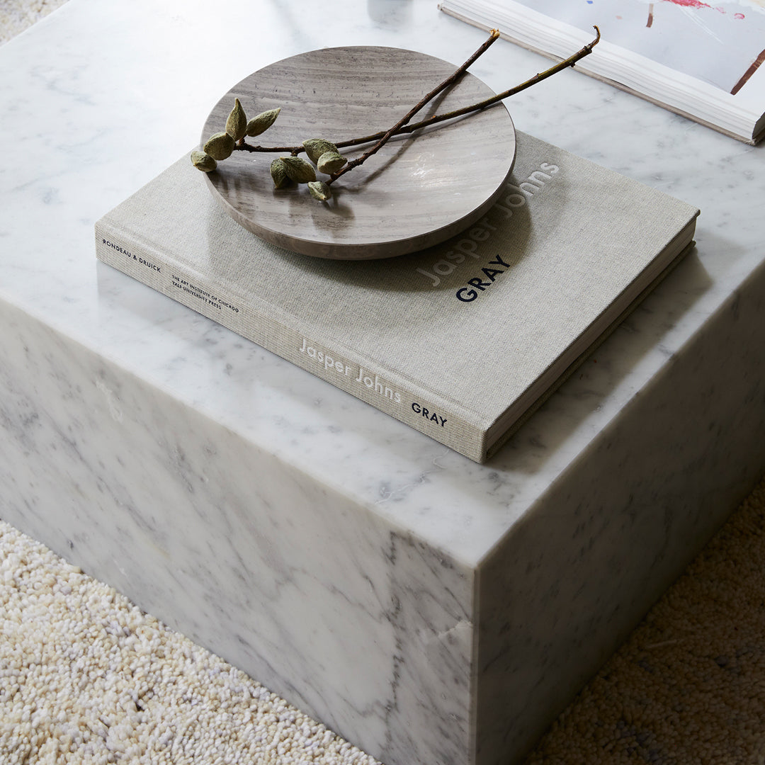 Marble Plinth Coffee Table - Low