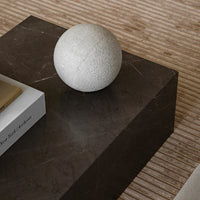 Marble Plinth Coffee Table - Low