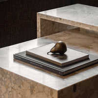 Marble Plinth Coffee Table - Low
