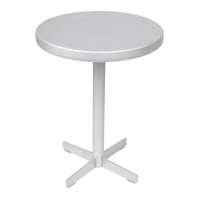 Round white table with a sleek design and a smooth, glossy finish. Perfect for modern decor.