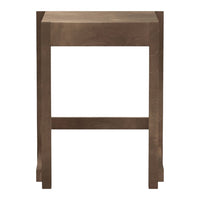 Wooden side table in a rich espresso tone with a smooth, minimalist design and clean lines. Perfect for modern decor.