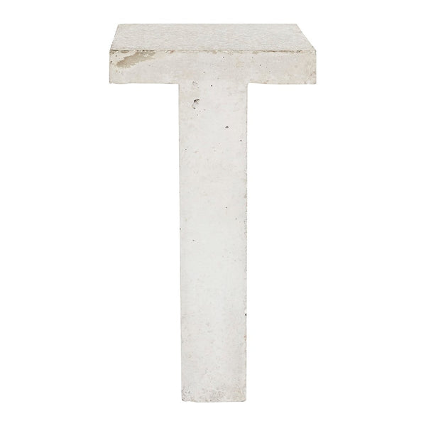 Minimalist concrete table in a sleek, solid gray finish with a clean, modern design. Ideal for contemporary decor.