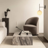 Tearoom Lounge Chair - Swivel w/ Return & Loose Cover