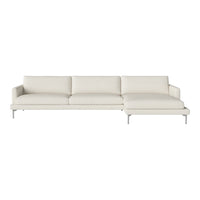 Modern white sectional sofa with smooth lines and minimalist design, perfect for stylish living spaces.
