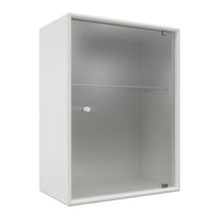 OS1225G Bathroom Cabinet w/ Rippled Glass Door