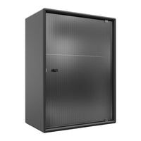 OS1225G Bathroom Cabinet w/ Rippled Glass Door