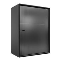OS1225G Bathroom Cabinet w/ Rippled Glass Door