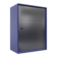 OS1225G Bathroom Cabinet w/ Rippled Glass Door