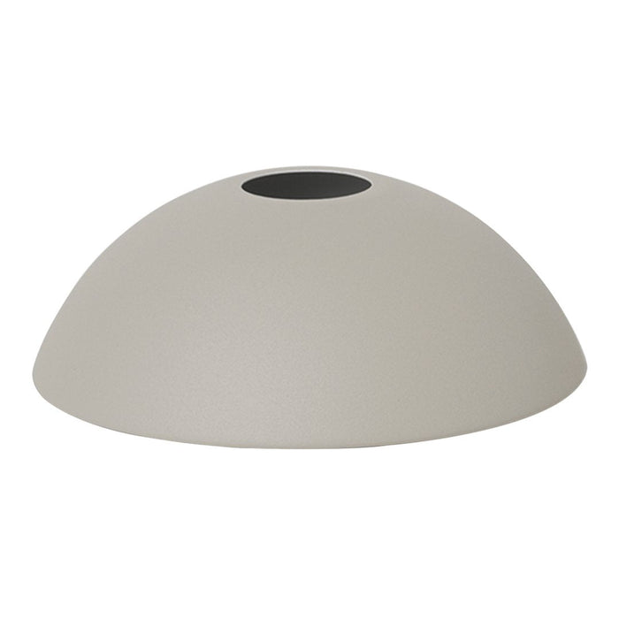 Light gray dome-shaped planter with a smooth finish and a black drainage hole in the center. Ideal for minimalistic decor.