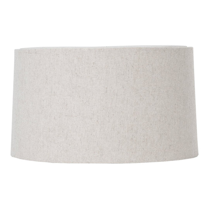 Beige fabric lampshade with a smooth, textured finish, perfect for adding a neutral touch to your decor.