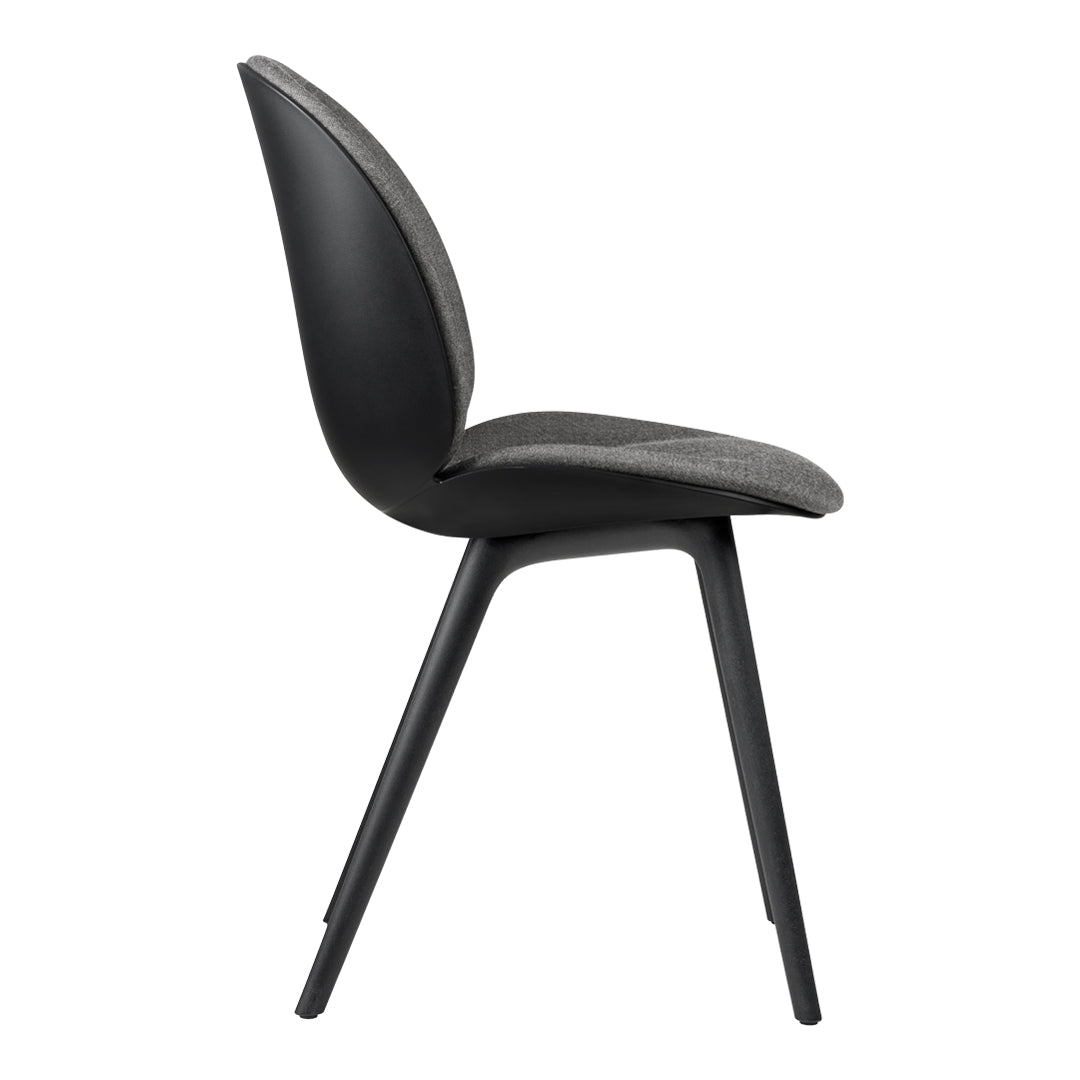 Beetle Dining Chair - Front Upholstered - Plastic Base, Monochrome