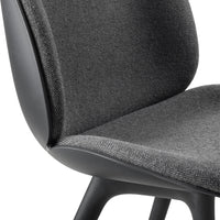 Beetle Dining Chair - Front Upholstered - Plastic Base, Monochrome