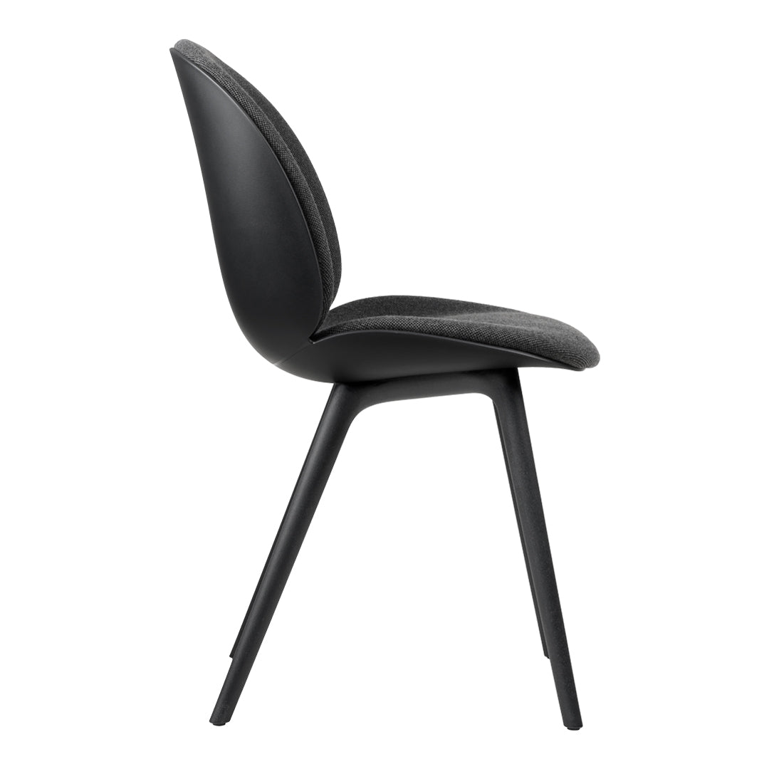 Beetle Dining Chair - Front Upholstered - Plastic Base, Monochrome