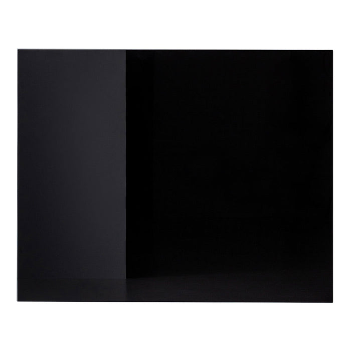 Sleek black panel with a glossy finish, featuring subtle variations in shade and texture. Perfect for modern decor.