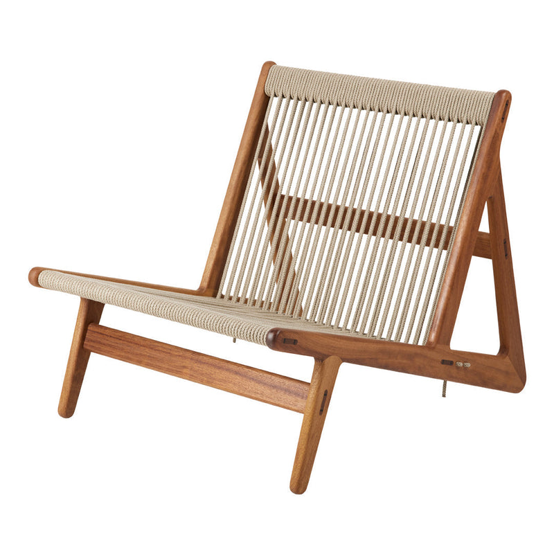 Natural wood frame with a beige woven pattern, featuring vertical slats for a modern, minimalist design.