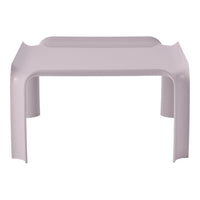 Stylish light purple table with a sleek, minimalist design and smooth edges, perfect for modern decor.