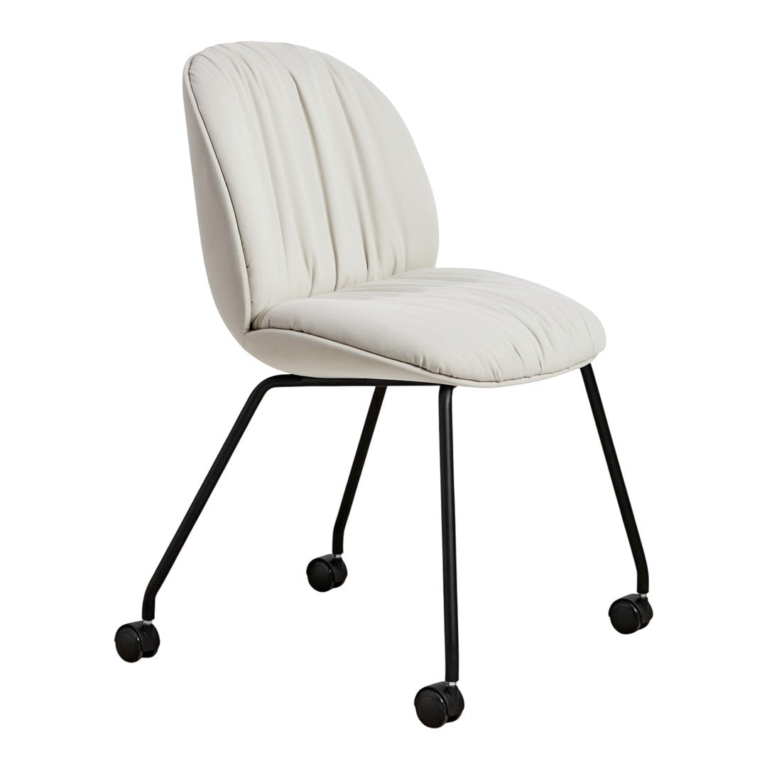 Beetle Soft Meeting Chair - 4-Legs w/ Casters - Fully Upholstered