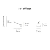 "10-inch diffuser with a minimalist design, featuring smooth, white surfaces and sleek, modern lines."