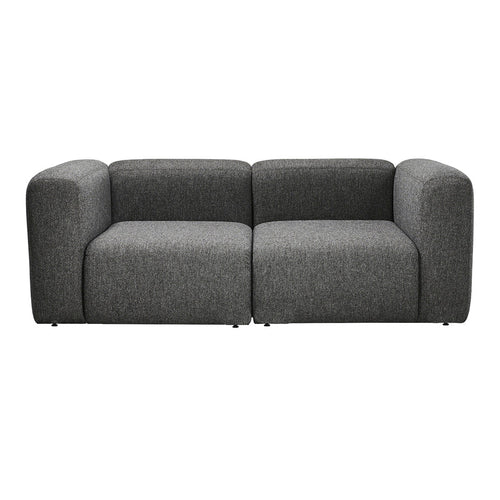 Stylish grey sofa with a modern design, featuring a textured fabric and minimalist silhouette. Perfect for any decor.