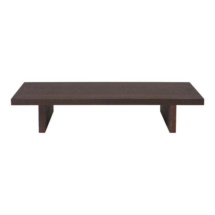 Dark brown rectangular coffee table with a sleek, minimalist design and smooth surface. Perfect for modern interiors.