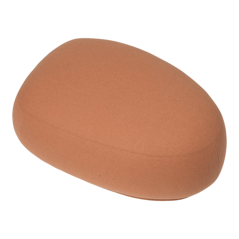 Soft, rounded solid terracotta cushion with a smooth texture, perfect for modern home decor.