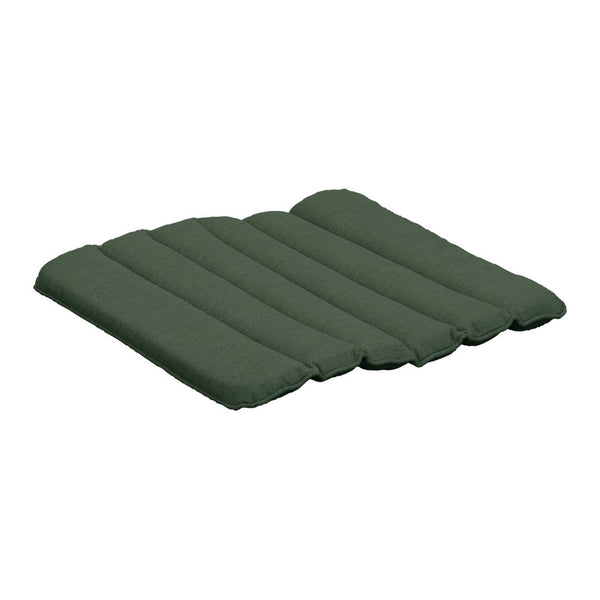 Dark green cushioned mat with a smooth, textured pattern and five padded sections for comfort.