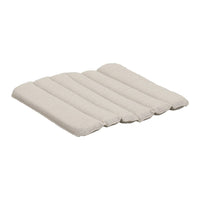 Beige-striped rectangular cushion with textured pattern, featuring five segmented sections for comfort.