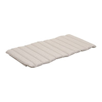 Light beige padded mattress with a quilted, striped pattern, perfect for comfort and style.