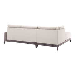 Varick Wooden Arm Sectional Sofa w/ Right Chaise
