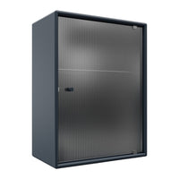 OS1225G Bathroom Cabinet w/ Rippled Glass Door