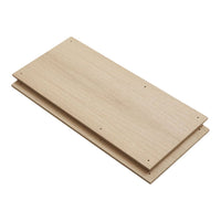 Light oak wood shelf with a smooth finish and subtle grain pattern, ideal for versatile storage solutions.