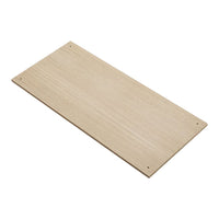 Light beige wooden board with a smooth, natural grain pattern, ideal for various DIY projects or shelving.