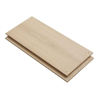 Light natural wood shelf with a smooth finish and subtle grain pattern, perfect for modern decor.