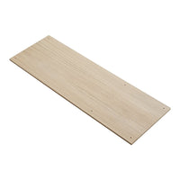 Light beige wooden plank with a smooth, natural finish and subtle grain pattern. Ideal for various DIY projects.