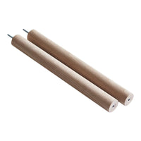 Light natural wood rolling pins with smooth finish and no patterns, showcasing a minimalist design aesthetic.