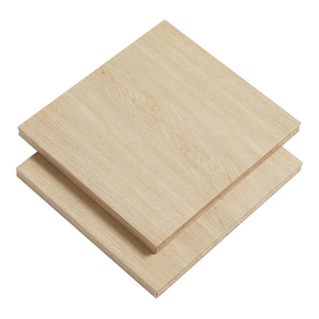 Natural light wood square panels with a minimalist design and subtle grain pattern, perfect for crafting or decorating.