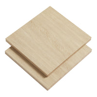 Natural light wood square panels with a minimalist design and subtle grain pattern, perfect for crafting or decorating.