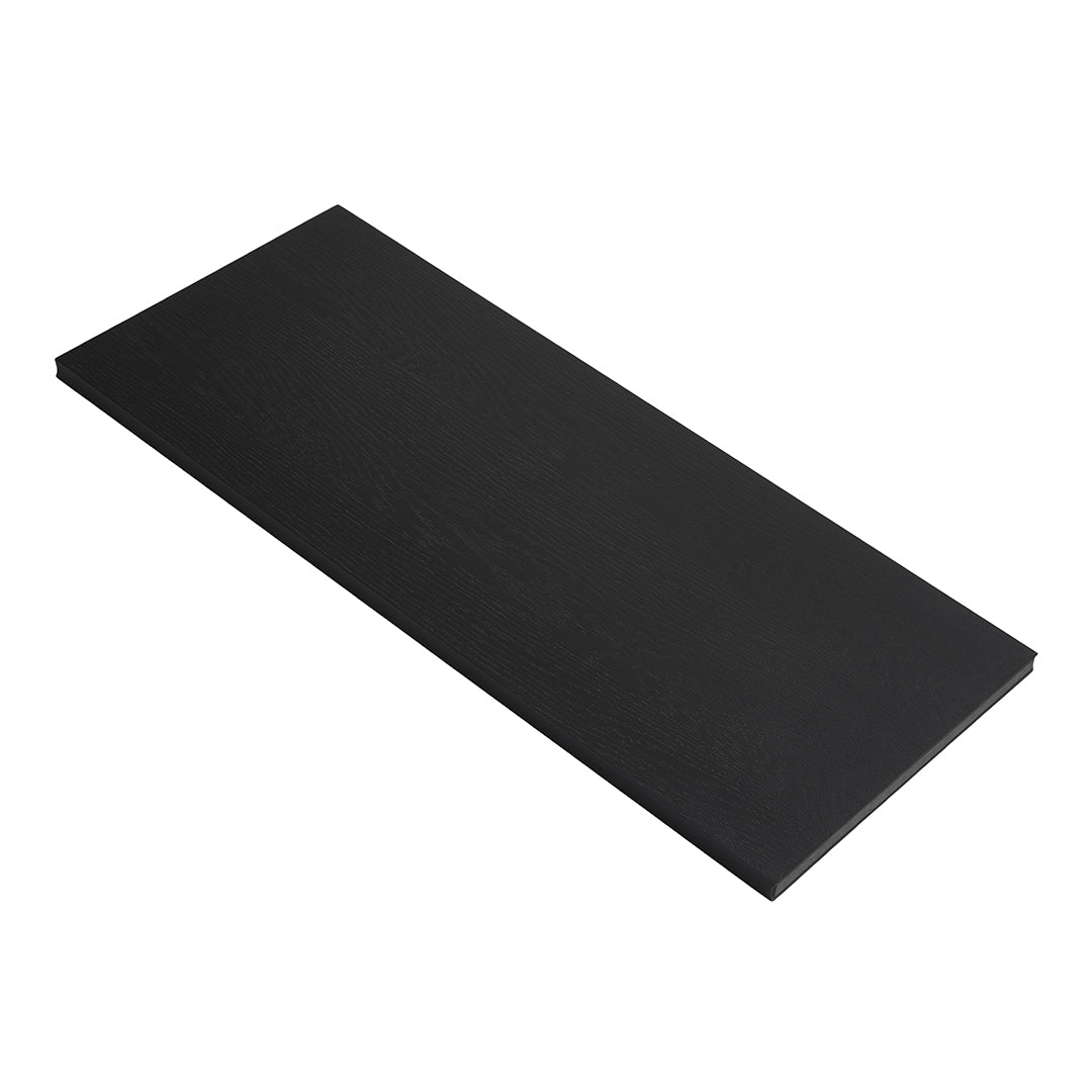 Smooth black rectangle with a sleek, modern finish, ideal for versatile home decor applications.