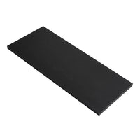 Smooth black rectangle with a sleek, modern finish, ideal for versatile home decor applications.